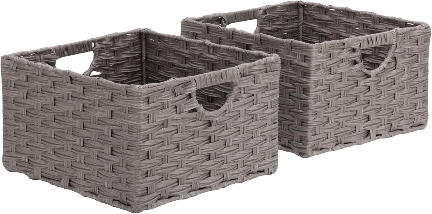 Premium Handwoven Portable Laundry Bin Basket with Carrying Handles, Household Storage for Clothes, Linens, Sheets, Mocha Brown, Oval Hamper