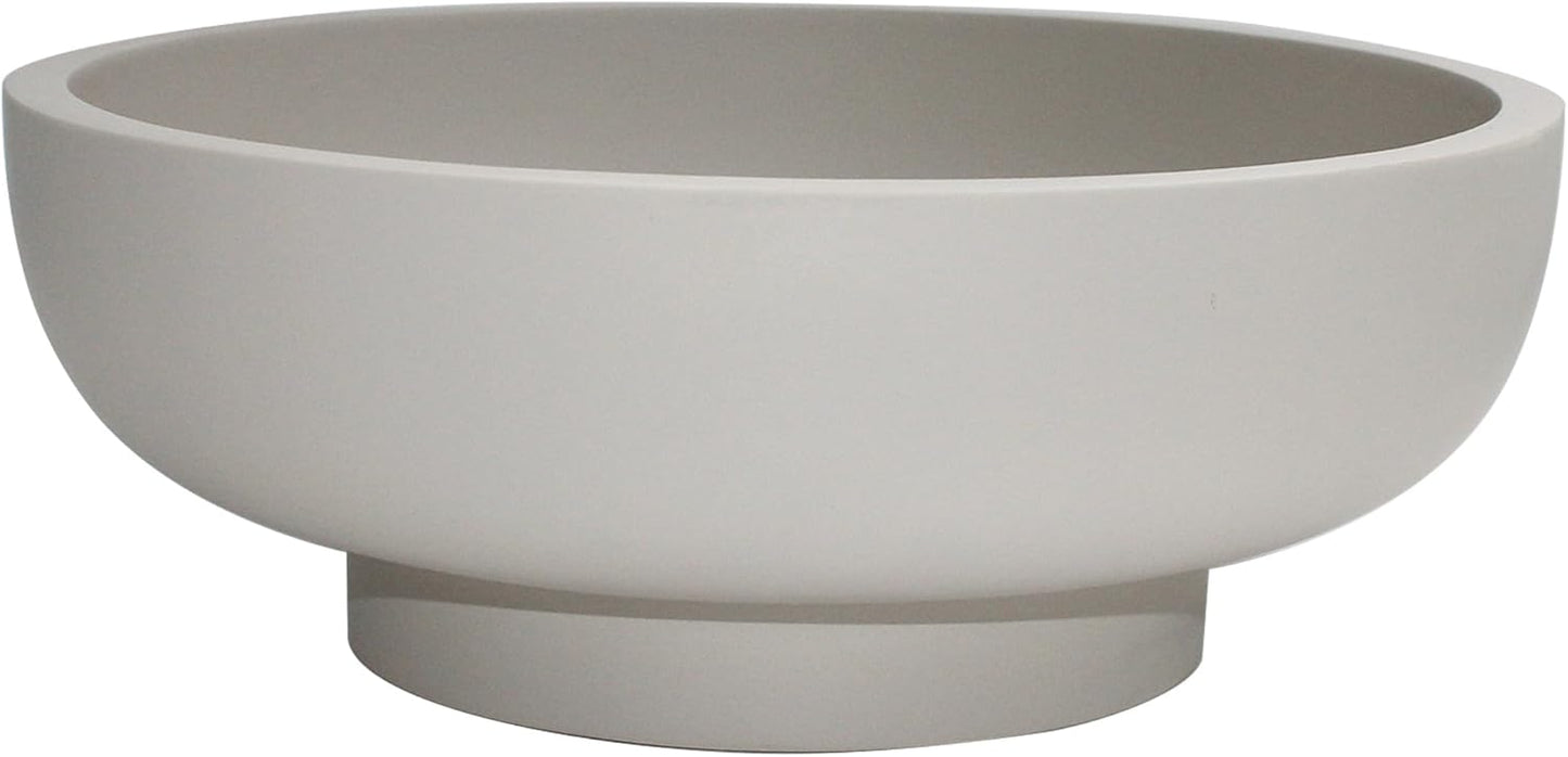 Large Decorative Bowl, Fruit Bowl for Kitchen Counter, Modern Resin Bowl for Home Decor, Key Holder for Entry Table, Sand Beige