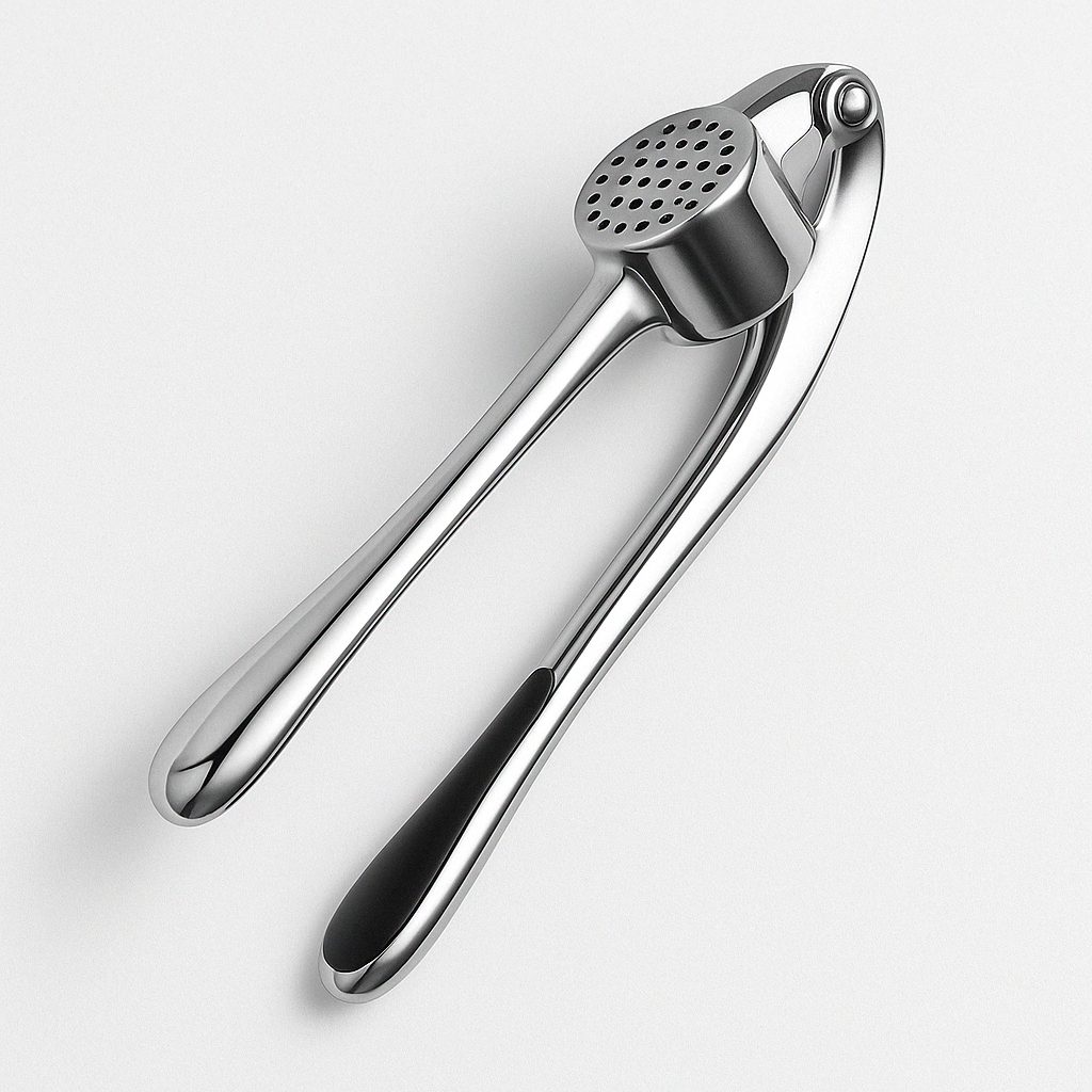 Stainless Steel Garlic Press – Heavy-Duty Zinc Alloy