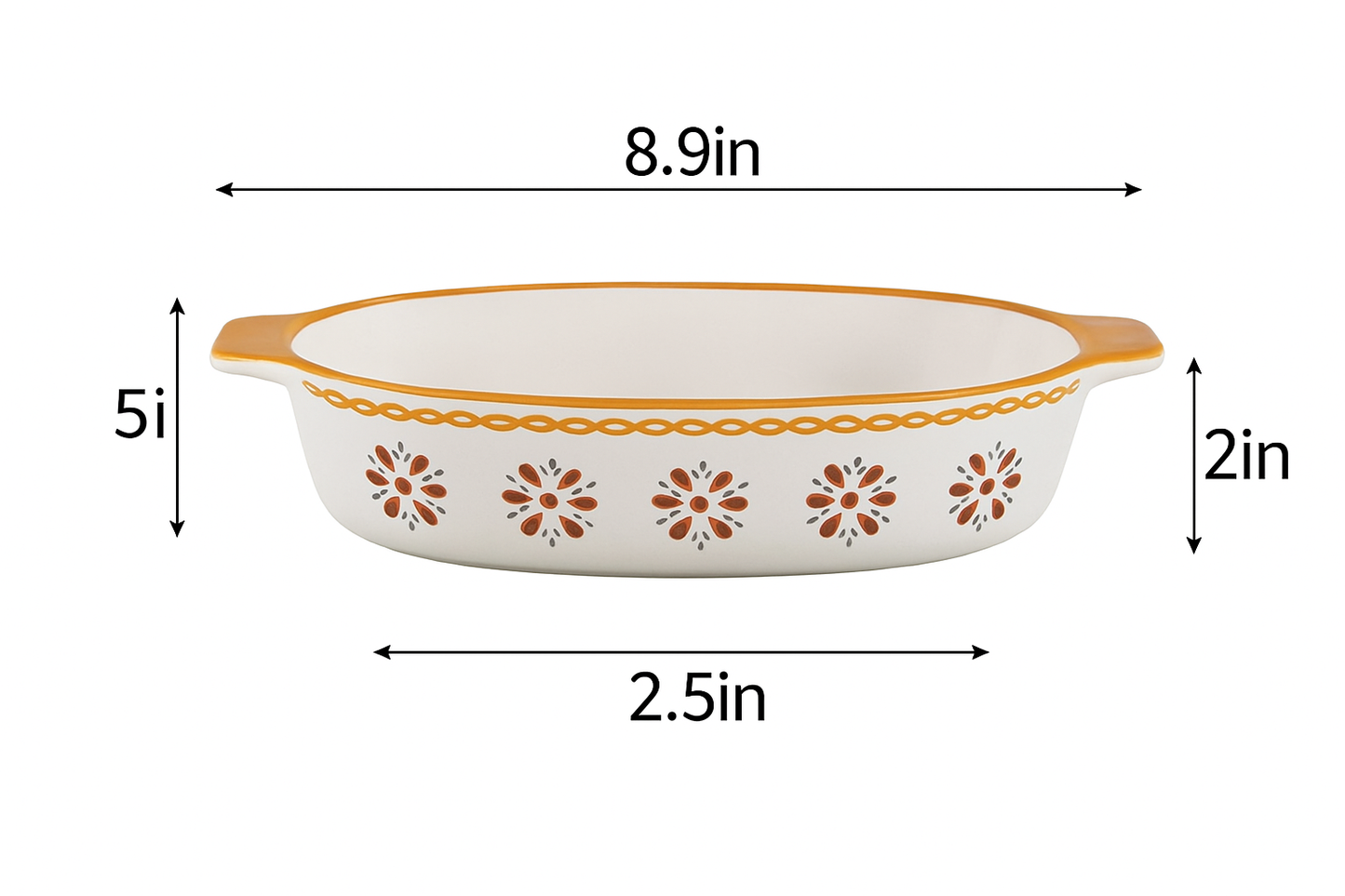 Sartén de cerámica para hornear con asa