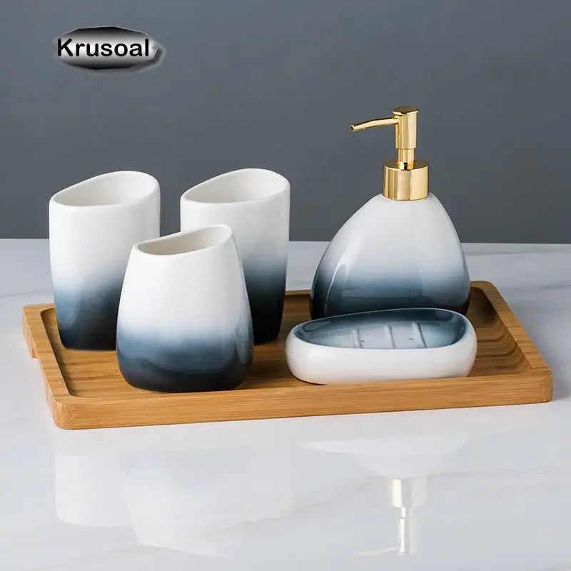 Ceramic Bathroom Accessories Set