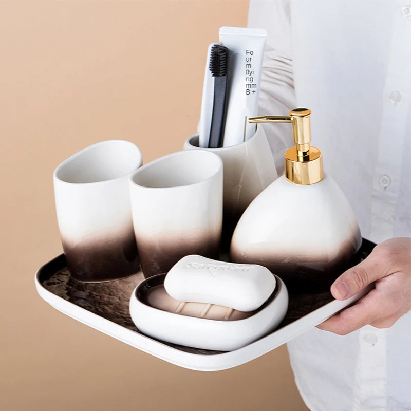 Ceramic Bathroom Accessories Set