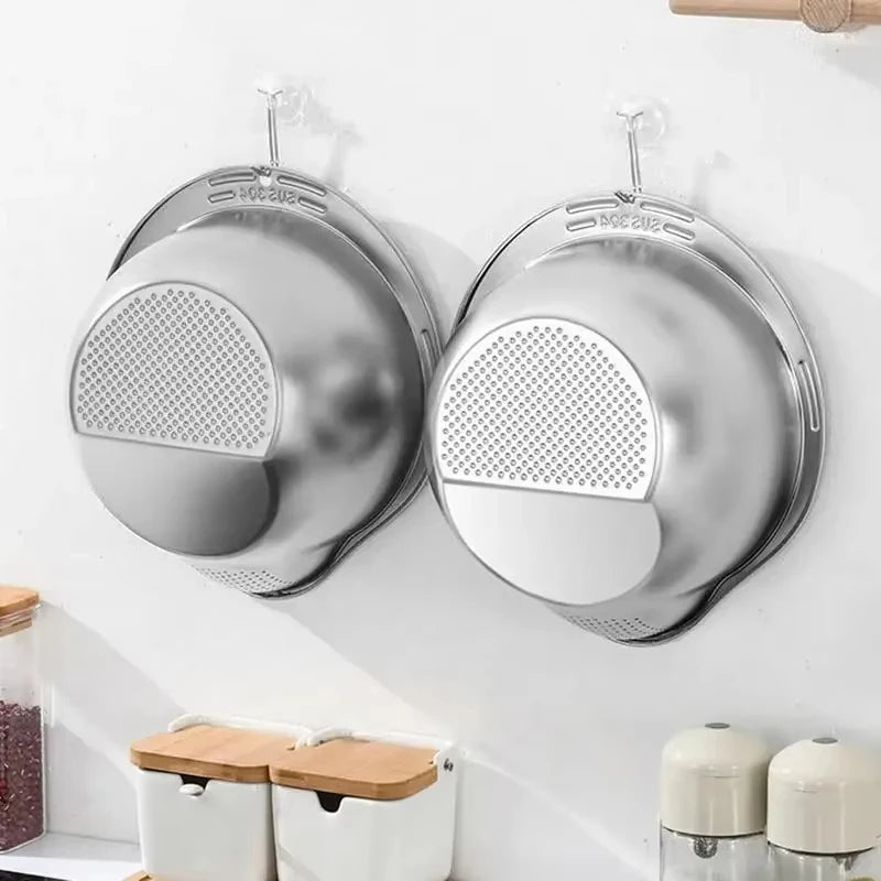 Stainless Steel Rice Washer & Strainer Bowl