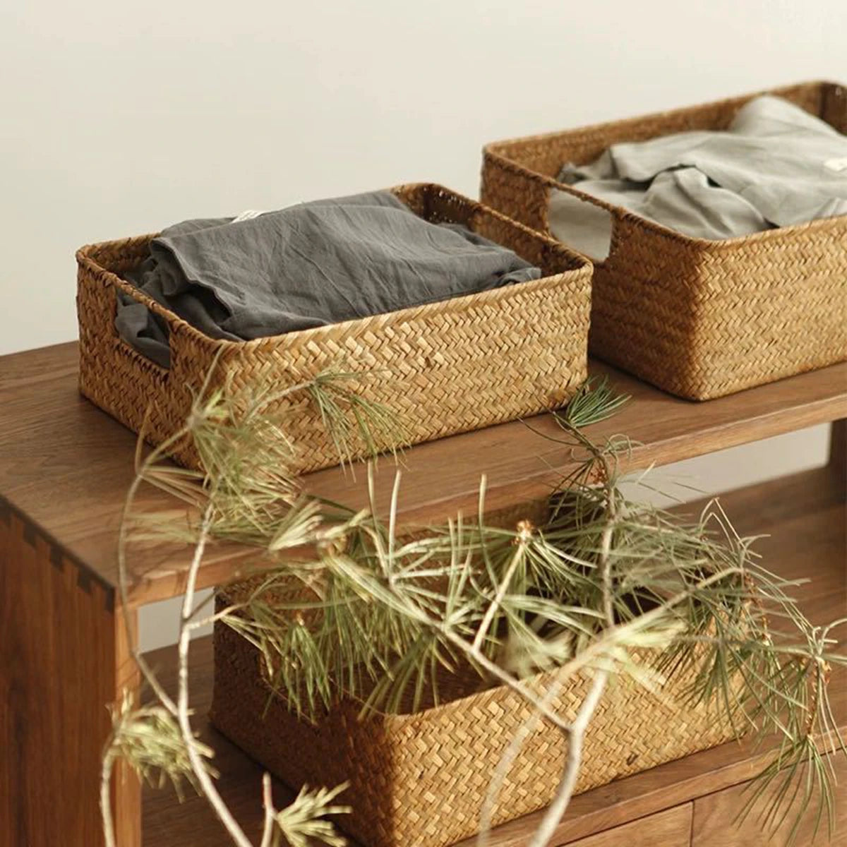 Handmade Rectangular Seaweed Basket