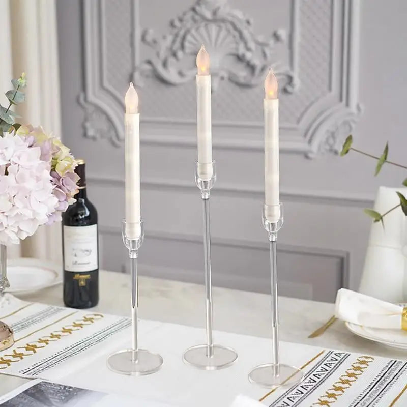 Clear Acrylic Candle Holders – 5 Arms or 6 Pieces Set