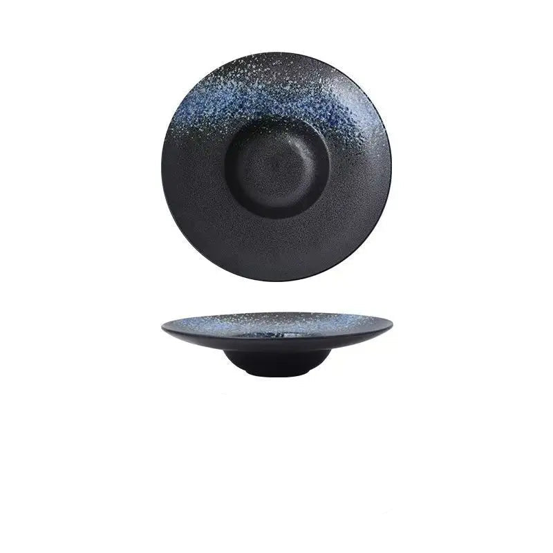 10-Inch Ceramic Straw Hat Plate – Minimalist Dinnerware