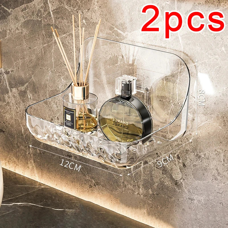 Wall-Mounted Bathroom Storage Tray – Punch-Free Installation