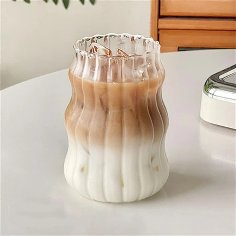 18 oz Heat-Resistant Glass Tumbler – Striped Design
