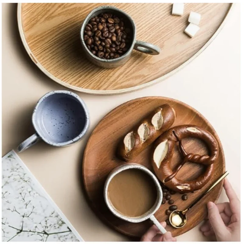 Porcelain Ink-Splash Coffee Mug – Handcrafted Look