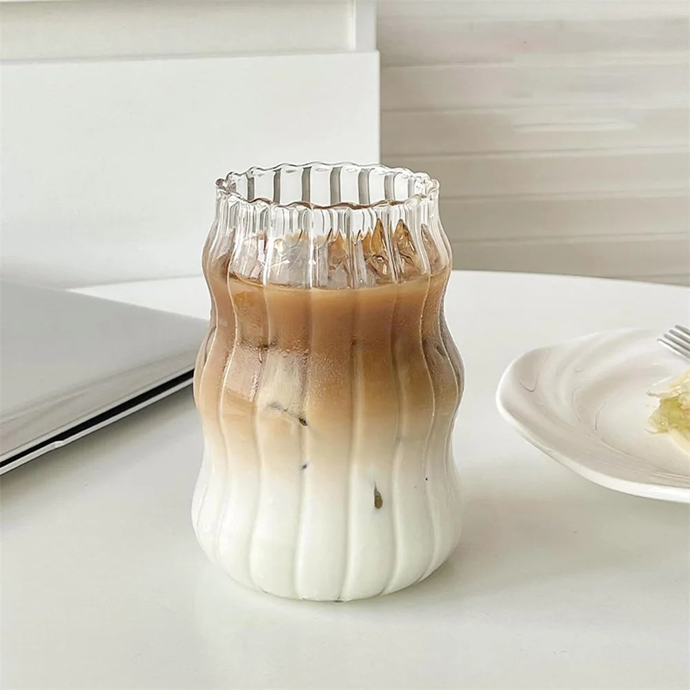 18 oz Heat-Resistant Glass Tumbler – Striped Design