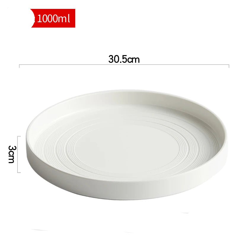 Ceramic Round Plate – Minimalist Design