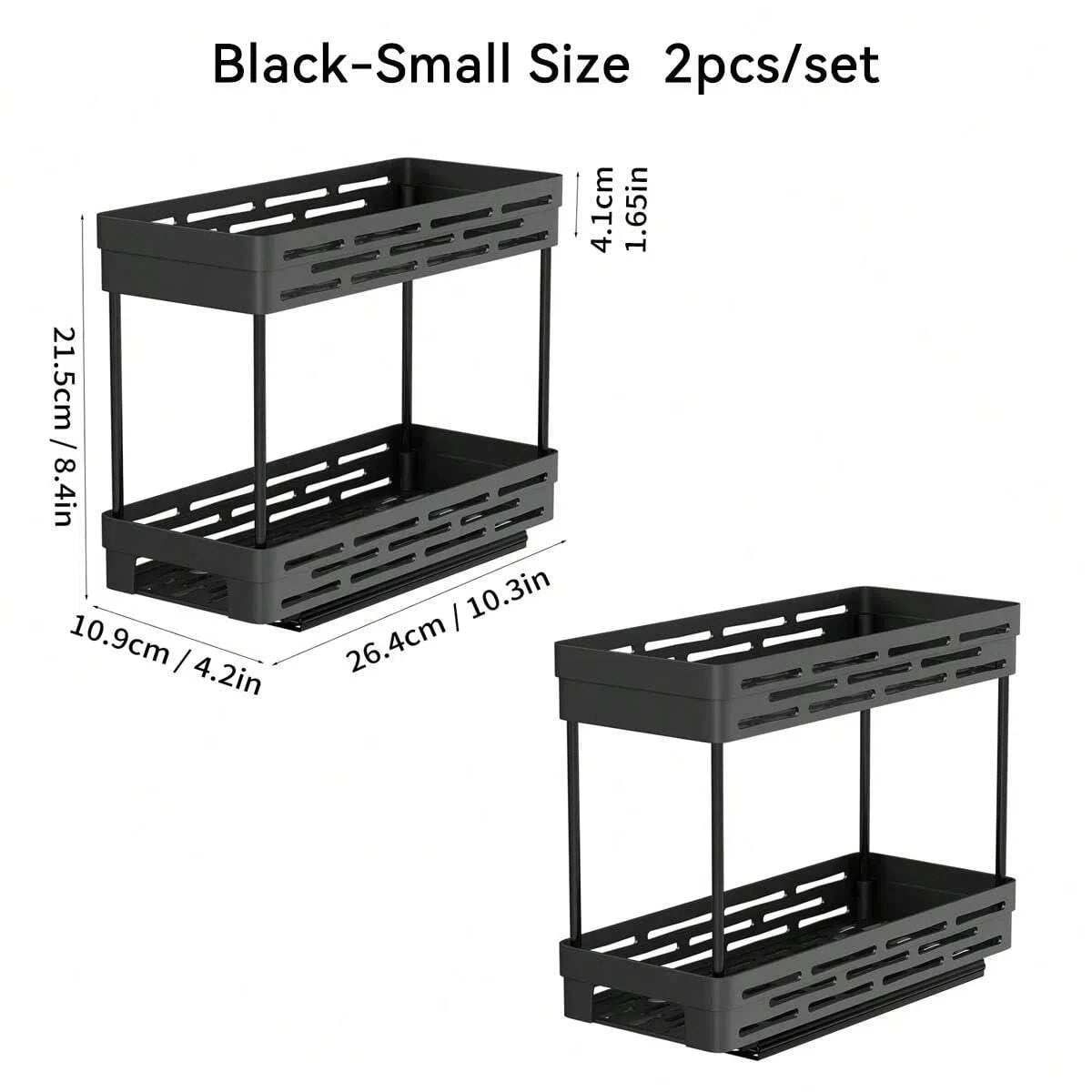 Tier Sliding Spice Rack – Multipurpose Kitchen Drawer Organizer