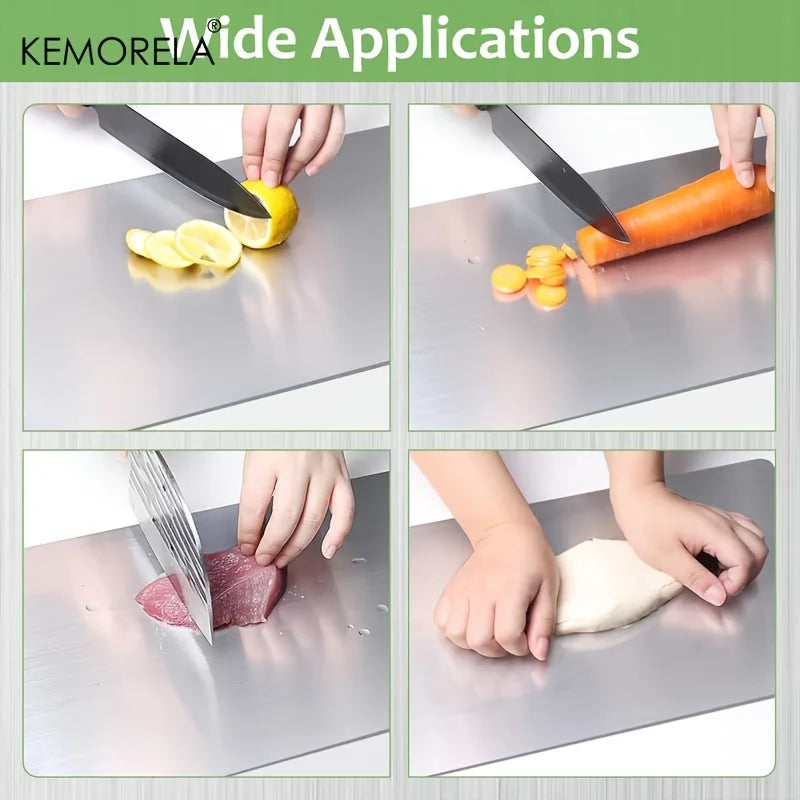 3/4-Piece Stainless Steel Double-Sided Cutting Board Set