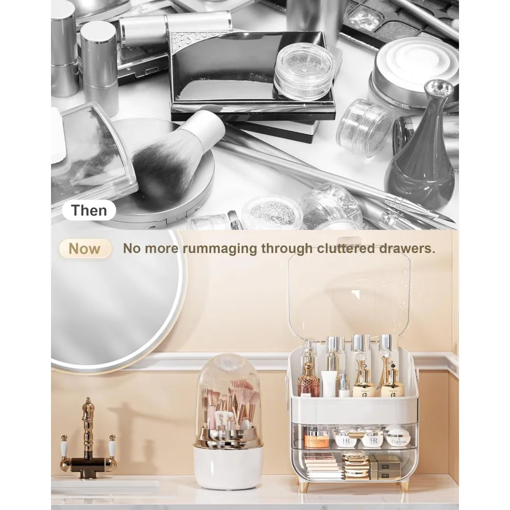 3-Tier Skincare Organizer with Transparent Drawers