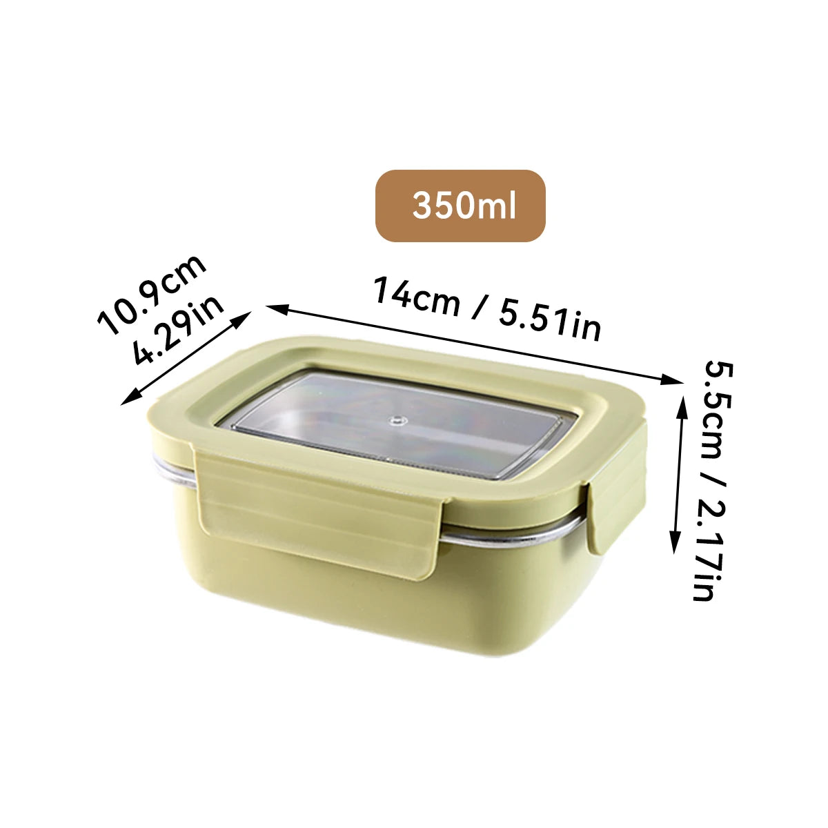 Stainless Steel Leakproof Food Container – Rectangle