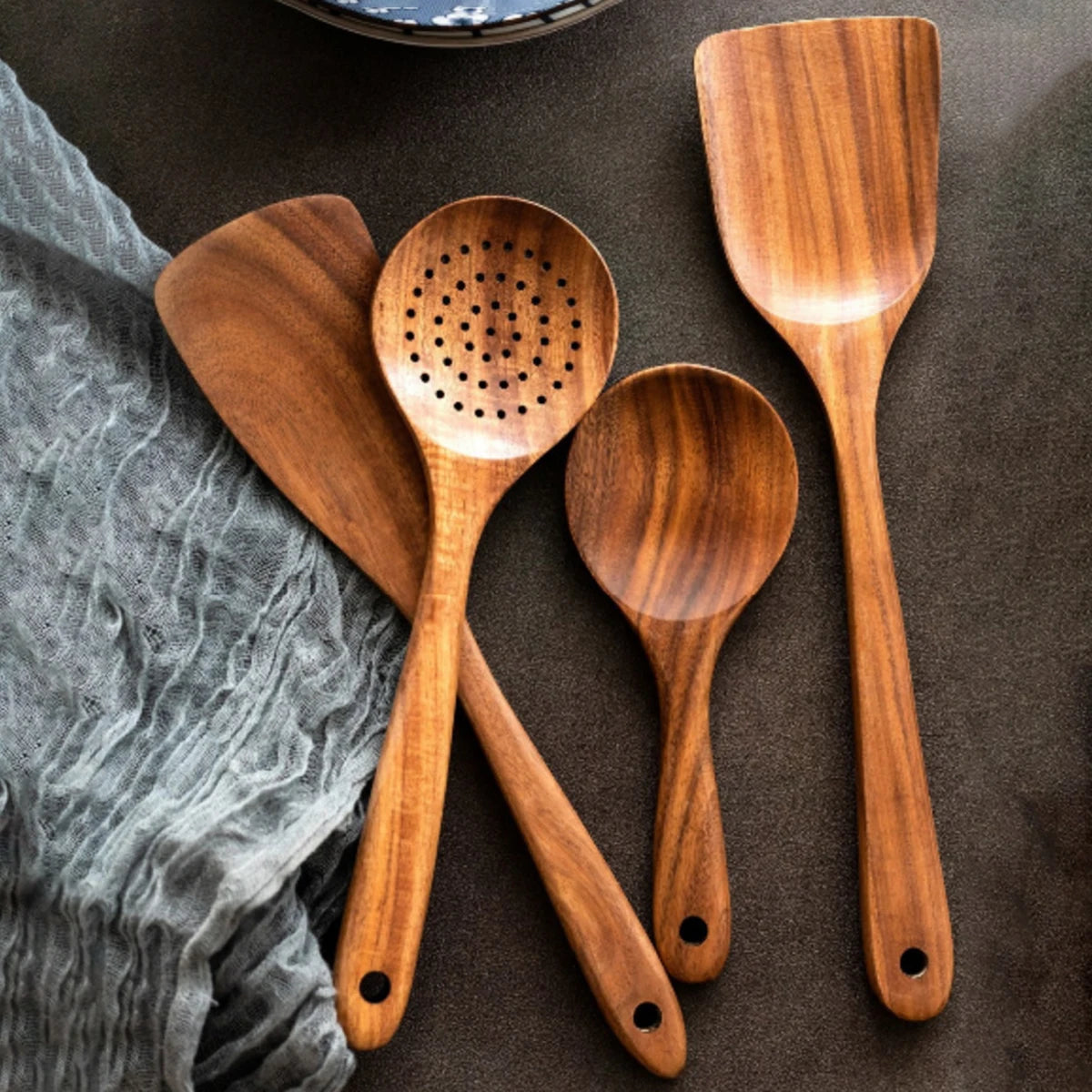 Wooden Kitchenware Cooking Set