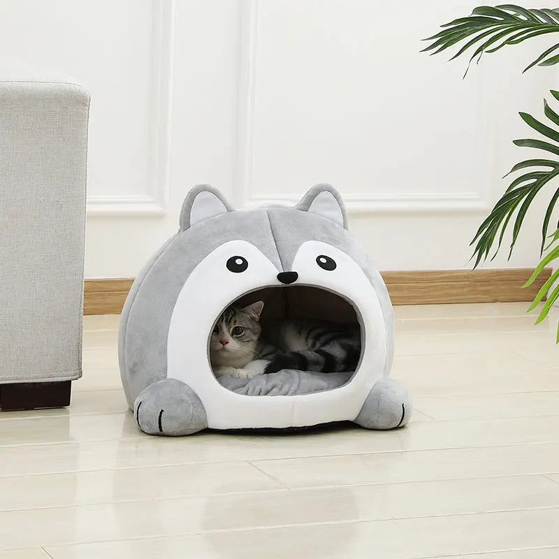 Plush Cat Bed & Condo – Soft, Cozy House for Cats