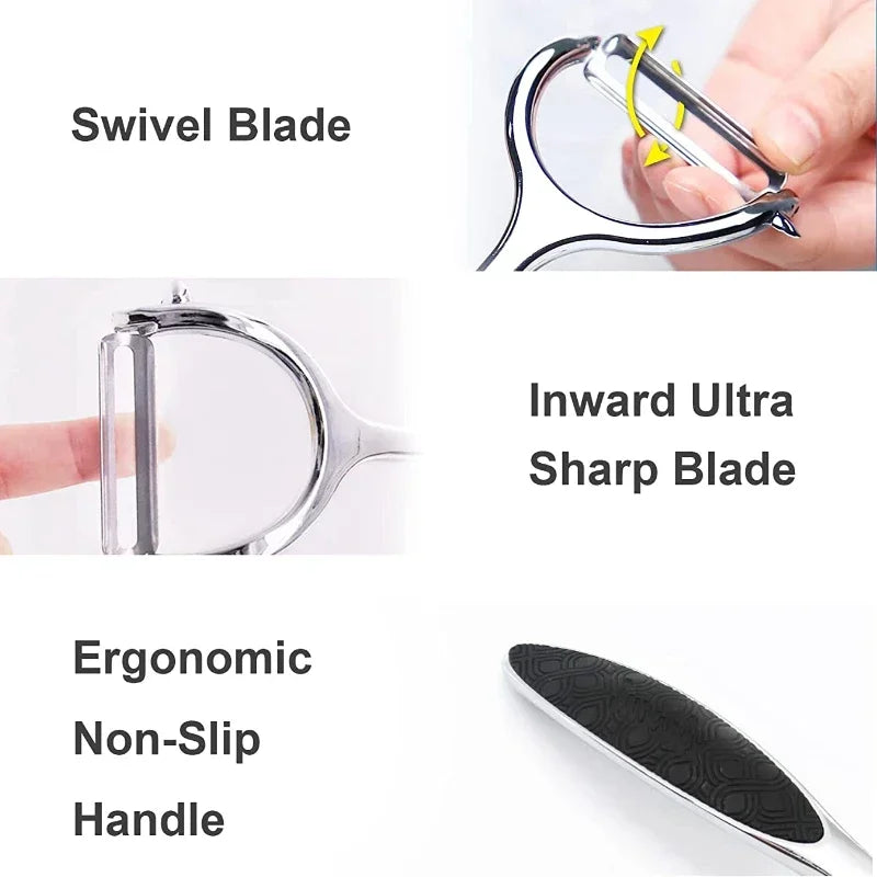 Stainless Steel Fruit & Vegetable Peeler – Multifunctional Design
