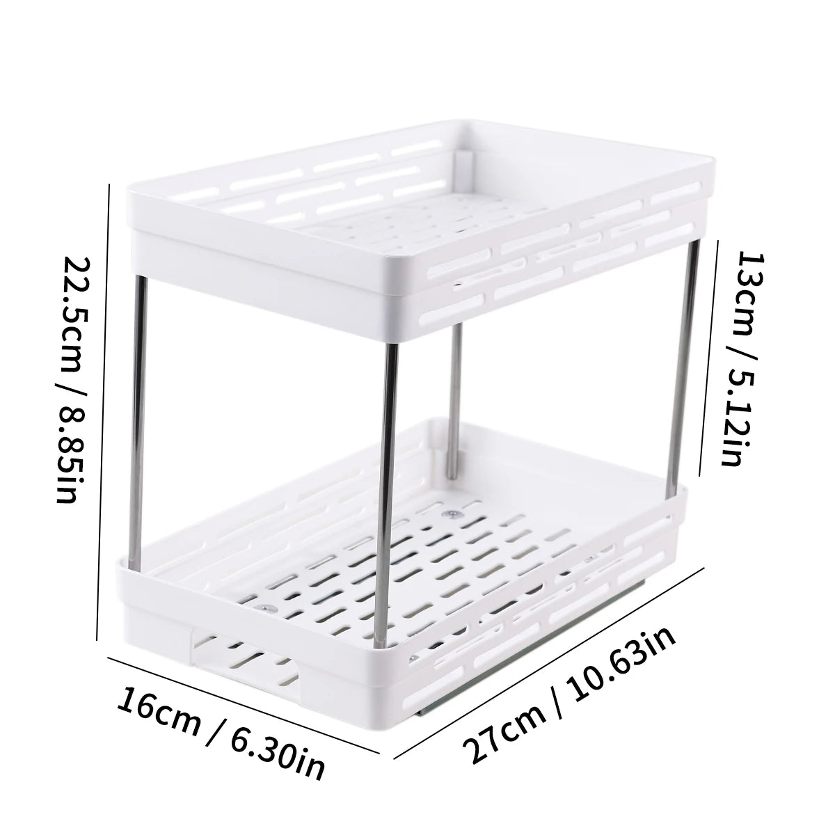 Tier Sliding Spice Rack – Multipurpose Kitchen Drawer Organizer