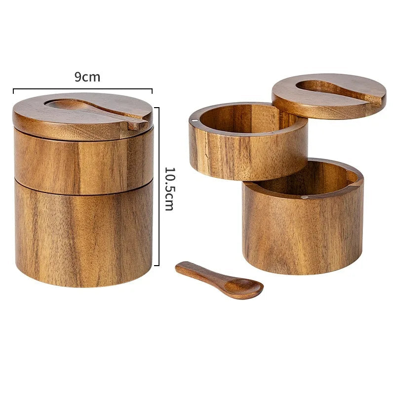 Ceramic Seasoning Storage Pot with Spoon