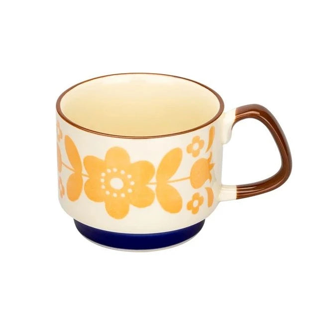 300 ml Colorful Pattern Ceramic Coffee Mug, 10 oz
