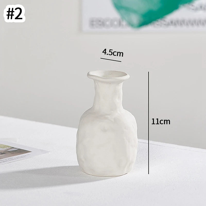 Minimalist Ceramic Vase – Frosted Nordic Style for Home Decor