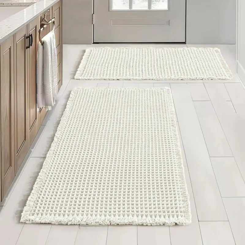 2-Piece Non-Slip Absorbent Floor Mat Set for Bathroom & Home