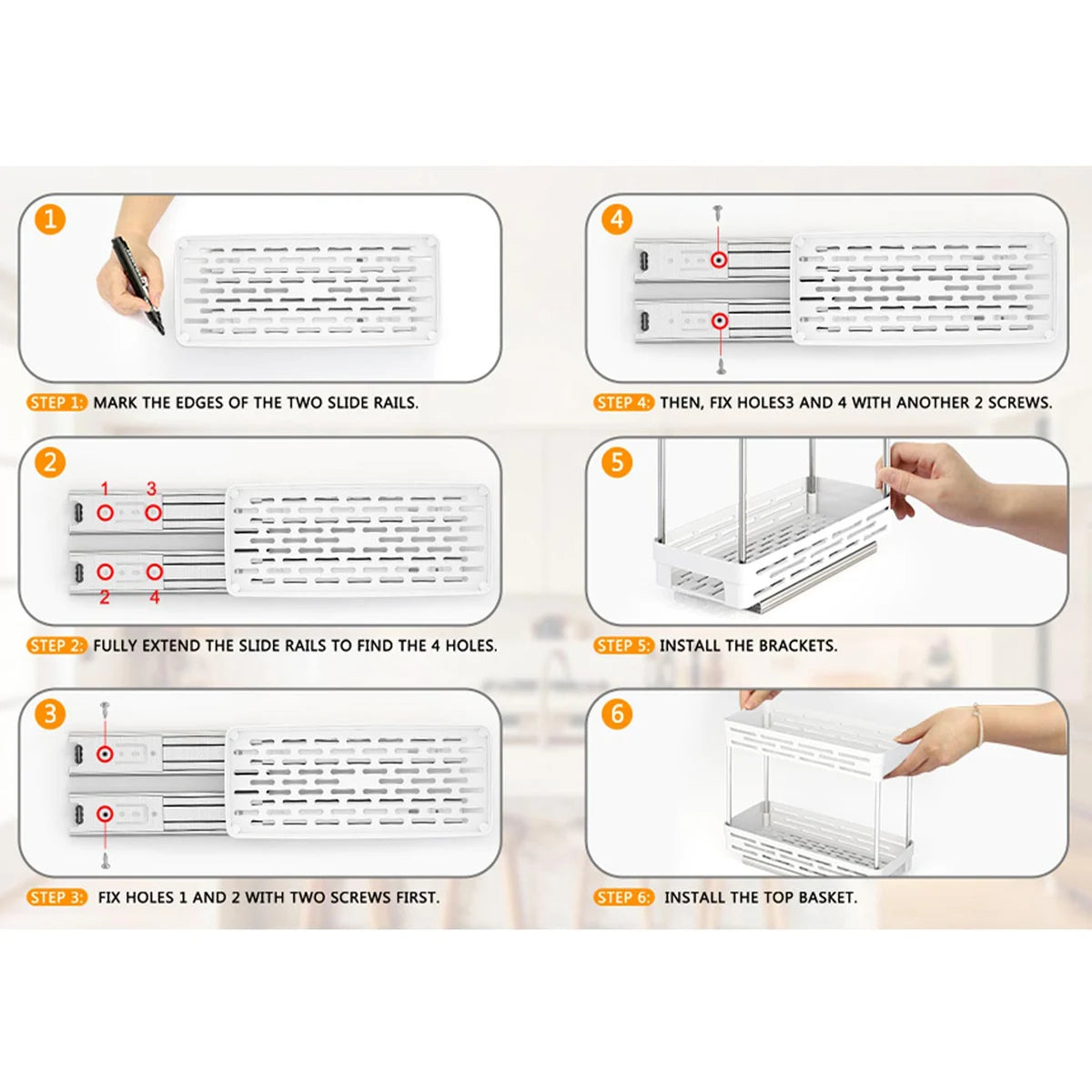 Tier Sliding Spice Rack – Multipurpose Kitchen Drawer Organizer