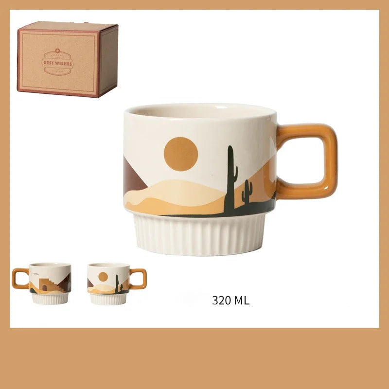 Minimalist Ceramic Coffee Mug with Handle