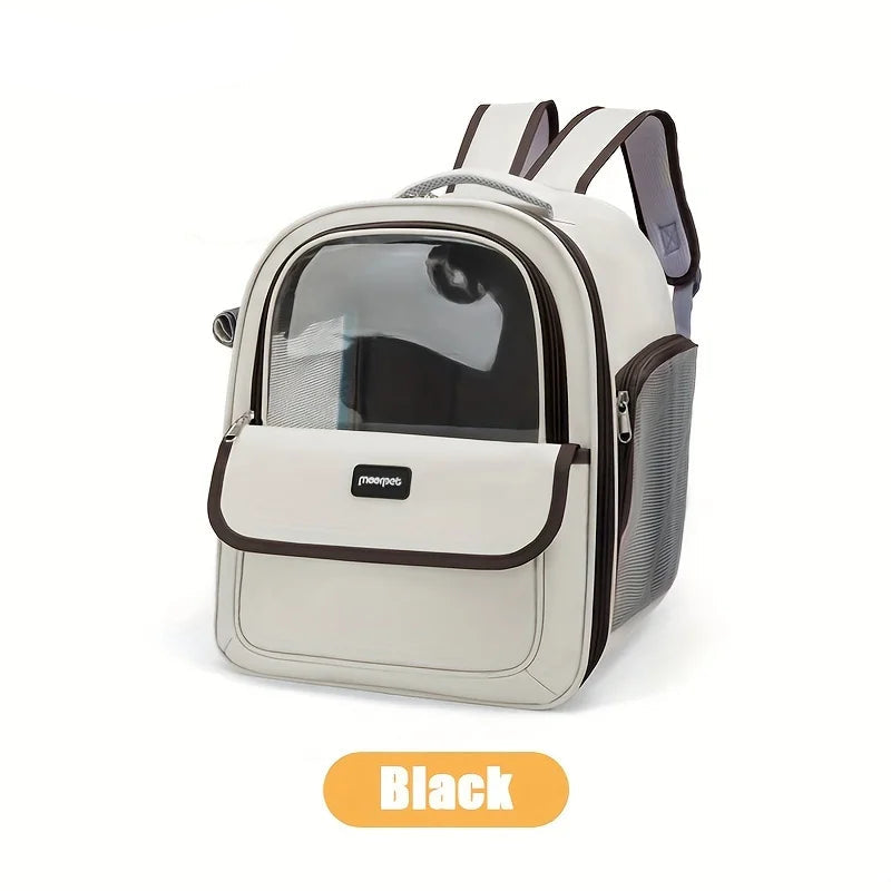 Transparent Capsule Pet Backpack – Breathable Travel Carrier for Cats