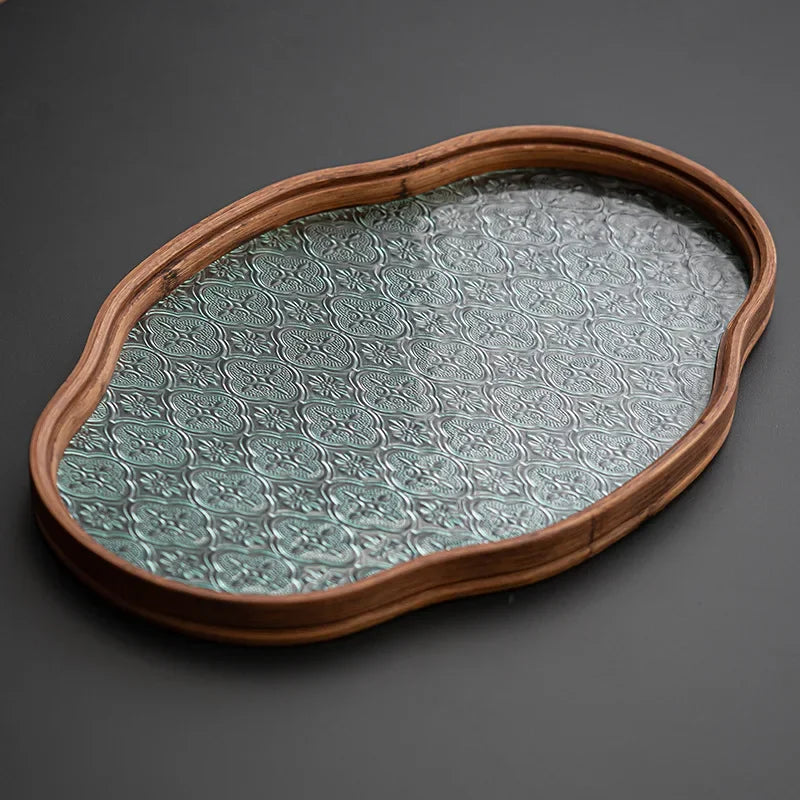 Minimalist Bamboo Display Tray – Solid Color