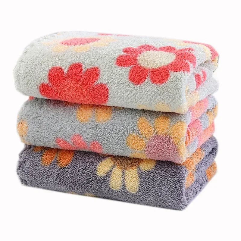 Sunflower Print Kitchen Dishcloths – Set of 4