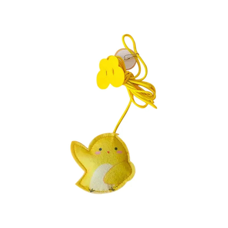 Interactive Hanging Feather Cat Toy – Elastic Rope Play Kit