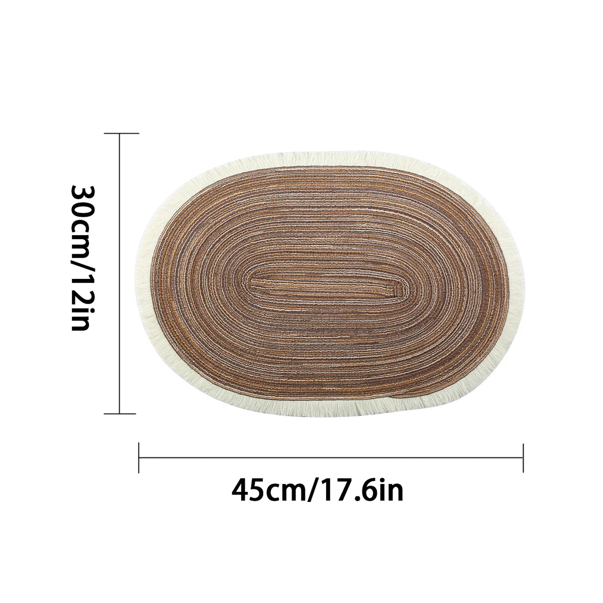 Set of 4 Oval Heat-Resistant Placemats
