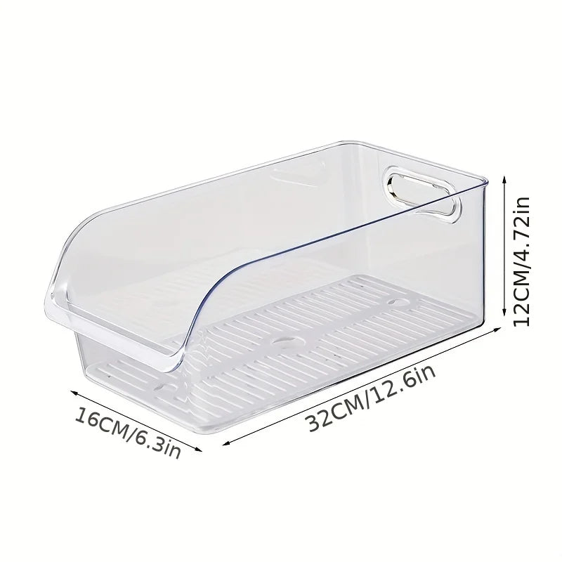 Clear Fridge Storage Bin – PET Organizer with Handle