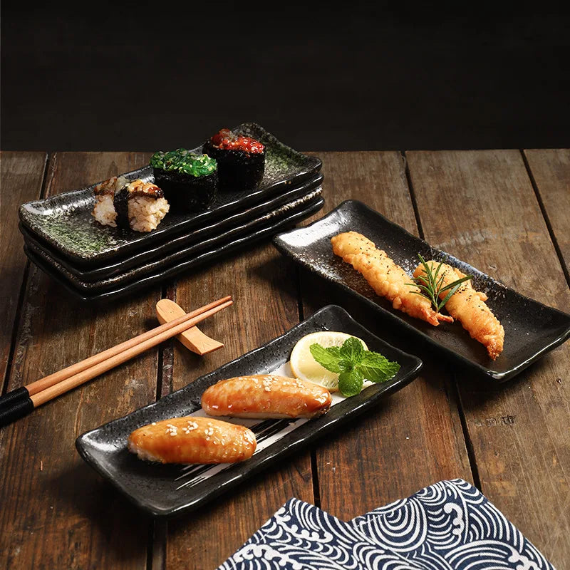 Rectangular Porcelain Underglaze Plate