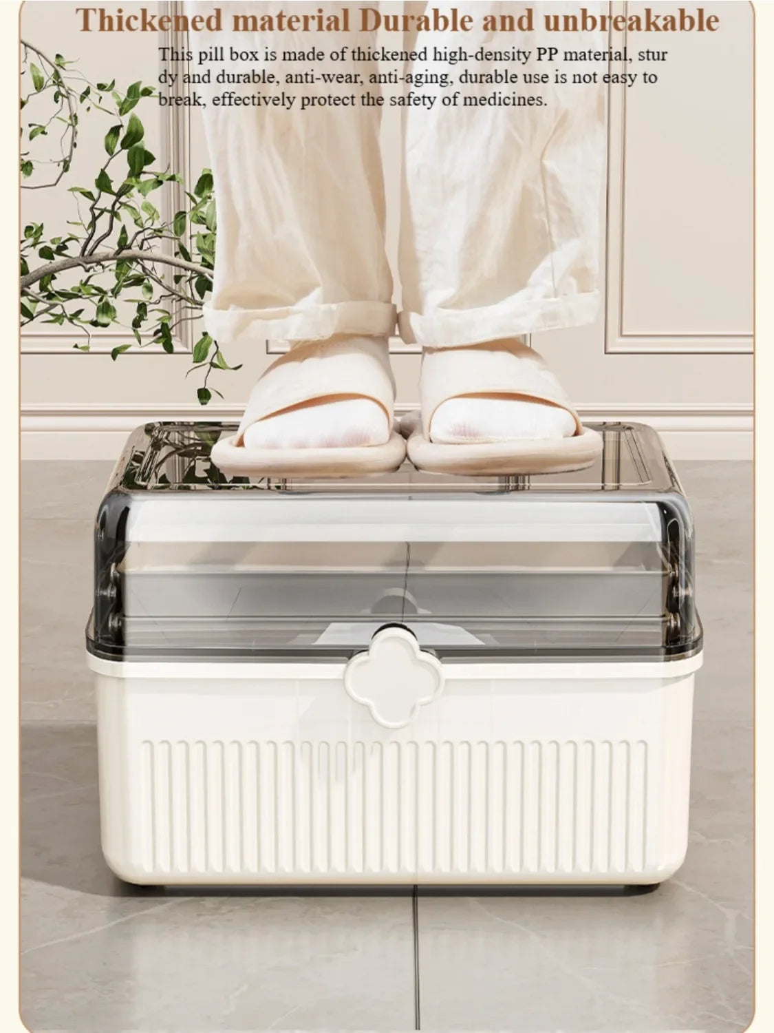 Multi-Layer Medicine Storage Box – 3.2-Gallon Capacity, Portable & Organized