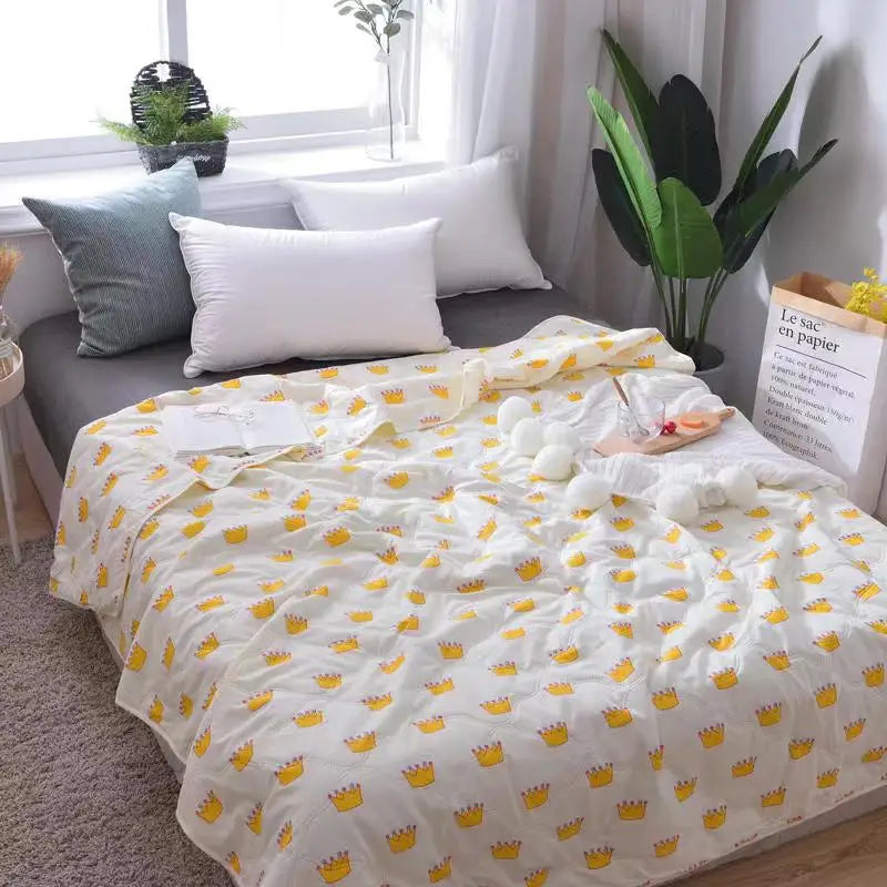 Washed Silk Summer Quilt – Lightweight & Breathable Polyester Comforter