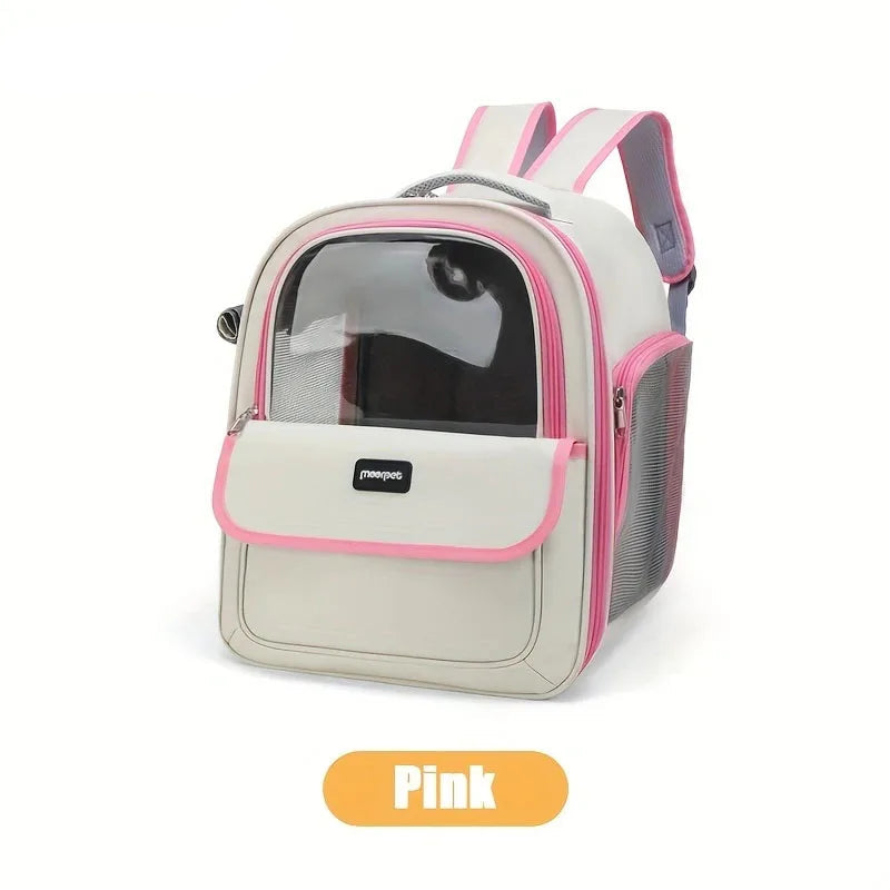 Transparent Capsule Pet Backpack – Breathable Travel Carrier for Cats