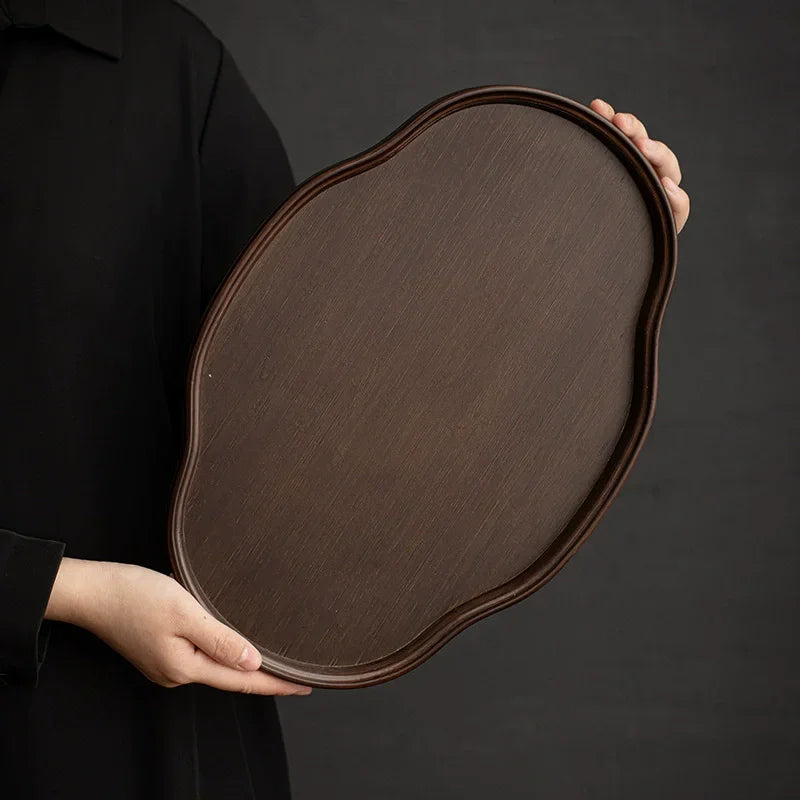 Minimalist Bamboo Display Tray – Solid Color