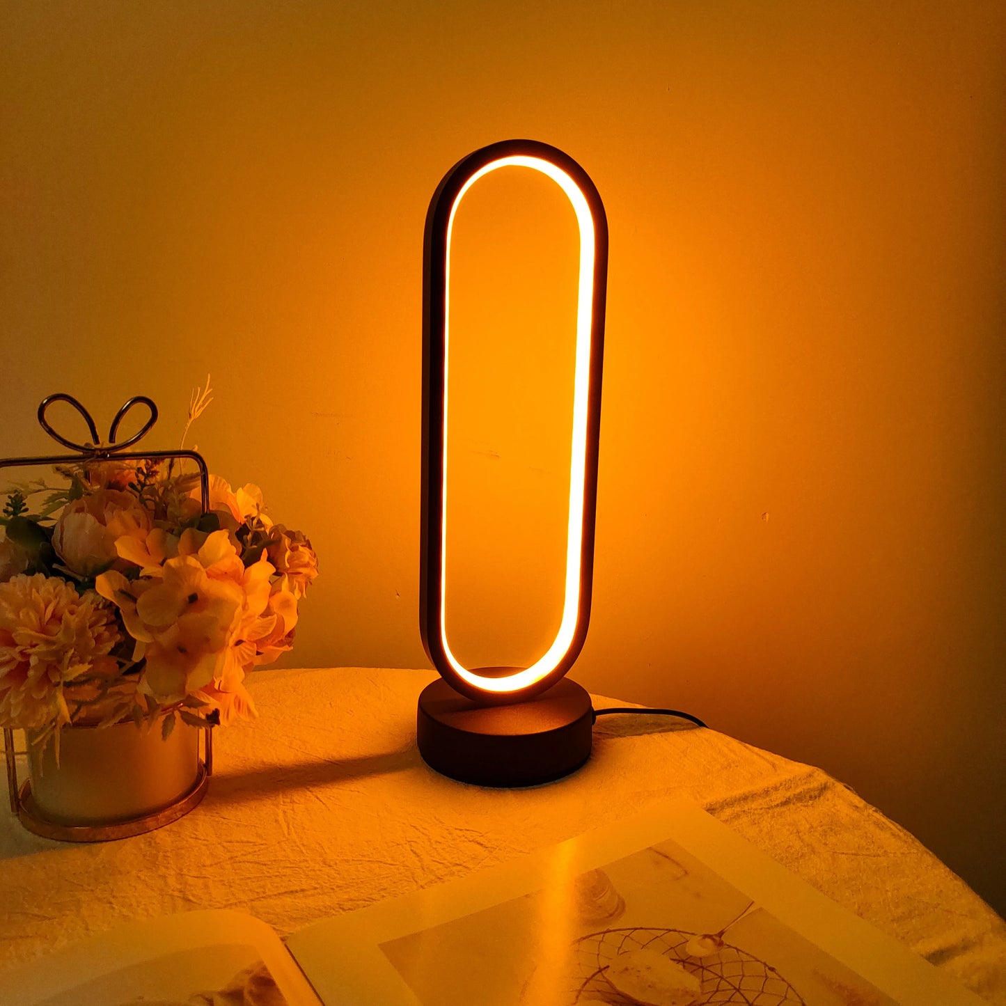 USB Table Lamp with Bulb – Soft Light for Bedroom Use
