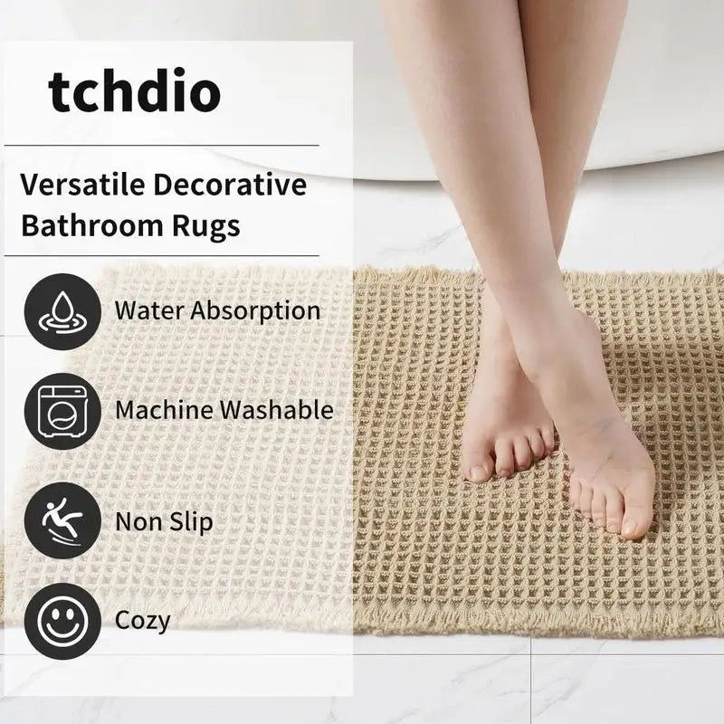 2-Piece Non-Slip Absorbent Floor Mat Set for Bathroom & Home