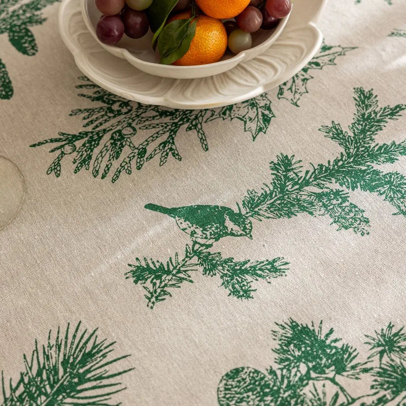 Thanksgiving-Inspired Pastoral Tablecloth – Oilproof & Decorative