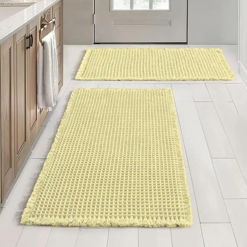 2-Piece Non-Slip Absorbent Floor Mat Set for Bathroom & Home