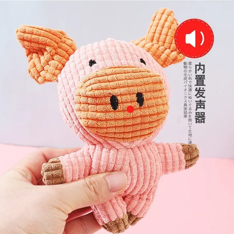 Plush Animal Chew Toy for Dogs – Soft and Squeaky Pet Toy