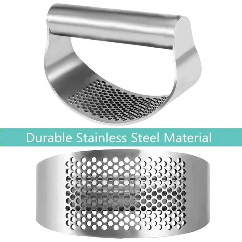 Stainless Steel Garlic Press – Effortless Crushing for Fresh Flavor