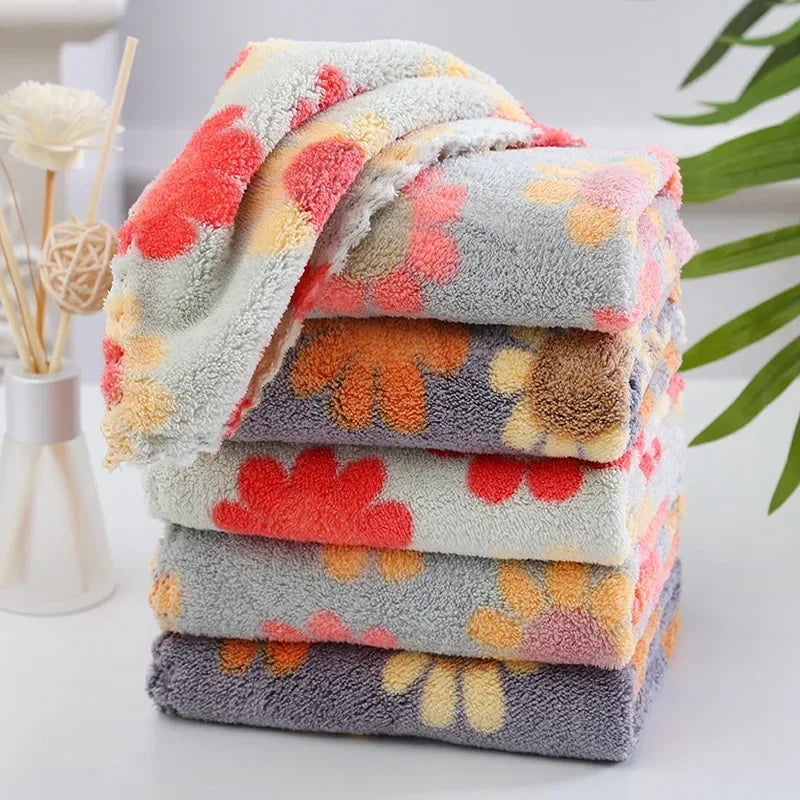 Sunflower Print Kitchen Dishcloths – Set of 4
