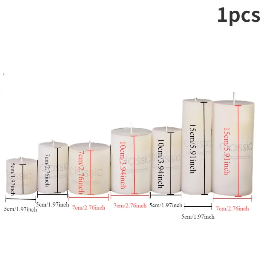1pc white Colored Flame Art Candles