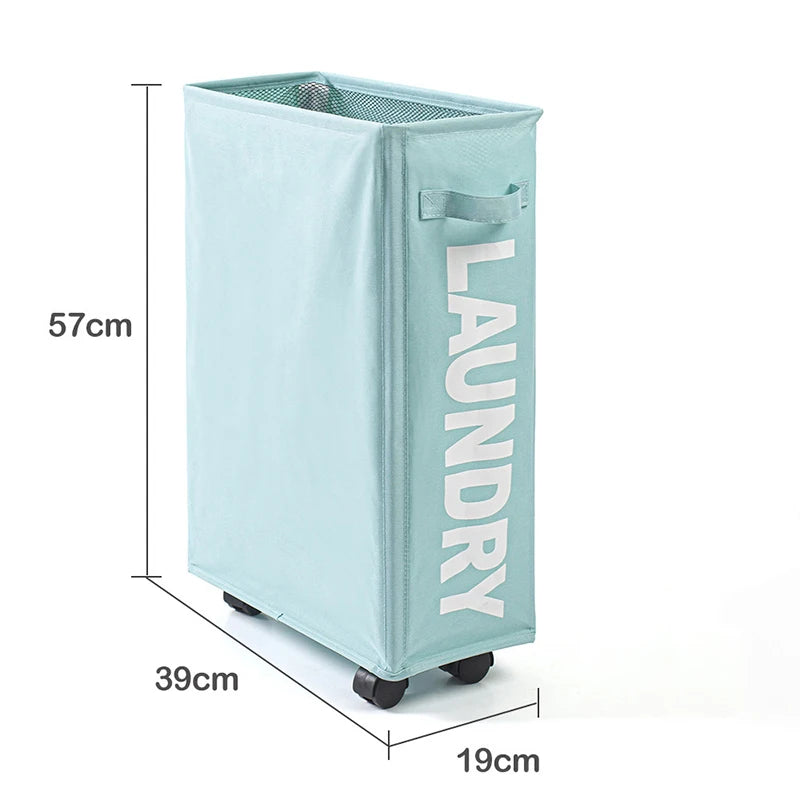 Foldable Laundry Basket with Wheels – Oxford Fabric