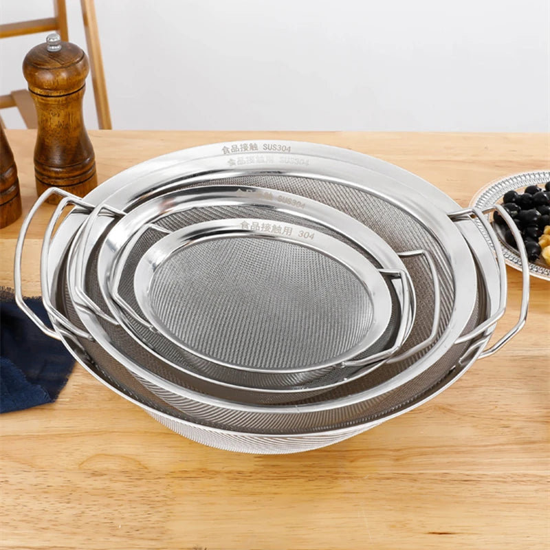 Stainless Steel Mesh Colander – Multi-Purpose Kitchen Strainer